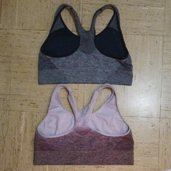 PINK Victoria's Secret Gray and Pink Ombre Sports Bras - Picture 5 of 5